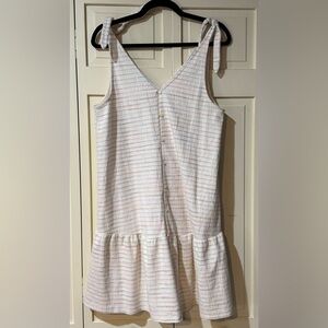 The Loft Striped Sleeveless Dress with Ruffle Hem
